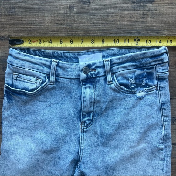 VERVET Womens Skylar High Rise Bootcut Jeans Light Wash Lightly Distressed Sz 29 - Picture 3 of 10